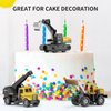 HONGTUO Alloy Mini Construction Vehicles,8Pcs Die-cast Construction Toys Set,Excavators Mixer Truck Bulldozers Forklift Dump Truck Toys,Pull Back Car Toys for Toddlers Kids Boys & Girls
