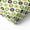 Mod Dots/Stripes Green/Choco Dots Crib Fitted Sheet