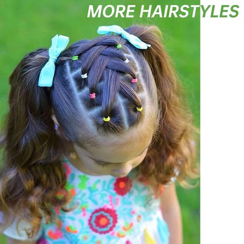 1000Pcs Jelly and Black Rubber Bands for Hair, Hair Rubber Bands, Small Elastic Hair Ties, Mini Seamless Rubber Bands for Babies, Girls, Women to Weave Different Hairstyles Hair Accessories