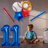 Baseball Balloons 11th Birthday Decorations for Boys, Baseball Party Decoration Baseball Sports Theme Party Supplies, 40 inch Foil Number Balloons Number 11 Balloon Blue Red White Sports Balloon Kits