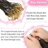 French Curl Box Braids 6 Packs 22 Inch Goddess Box Braids Crochet Hair Pre Looped French Curly Braiding Hair Crochet Box Braids With Curly Wavy Ends Synthetic Hair Extensions (#1B/27)