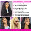 JTMMP 18 Inch Deep Wave Lace Front Wigs Human Hair Pre Plucked 13x6 HD Transparent Lace Frontal Wigs Human Hair 200% Density Deep Curly Glueless Wigs Human Hair for Women