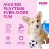 Glow Pups Sports Bag Hide and Seek Dog Toy, 3 Plush Balls with Squeakers, Basketball, Soccer Ball, Football