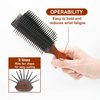 Vess C-2000 Professional Hair Brush Tourmaline Ceramic 9 Row Round Tip Curved Pad Anti-static Natural Rubber Specialized Pin Structure