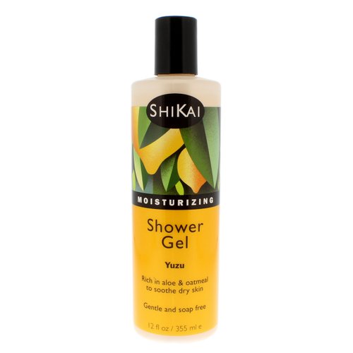 ShiKai Daily Moisturizing Shower Gel (Yuzu, 12oz, Pack of 3) | Gentle Formula | Aloe Vera & Oatmeal for Soft, Healthy Skin | Dry Skin Relief