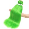 Pre-stretched Green Braiding Hair 26 Inch 3Packs Braiding Hair For Braids, Yaki Texture Crochet Hair Box Braids Hot Water Setting Synthetic Braiding Hair Extensions(26inch, Green)