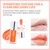 Hydrating Lip Glow Oil, Moisturizing Lip Gloss, Plumping Lip Oil, Non-Sticky Long Lasting Lip Oil Gloss, Transparent Lip Oil Tinted, Reduce lip lines (Pink(#001))