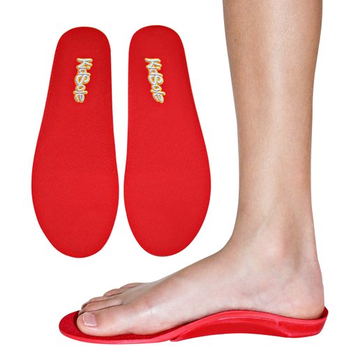Red Orthotic Sports Insole by KidSole -- Lightweight Soft & Sturdy Orthotic Technology For Active Children With Flat Feet and Other Arch Support Problems (US Kids Sizes 4-6 (24 CM))