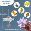 Bird Toys for Parakeets, Colorful Parakeet Toys Wheel, Interactive Spinner Rattle Parrot Toy, Cockatiel Toy For Bird Cage, Chewing Exercise for African Grey, Conure, Budgies Enrichment Toys (2pcs)