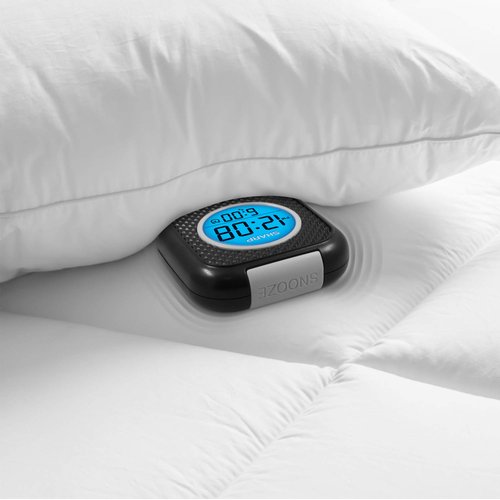 SHARP Pillow Personal Alarm Clock – Wake to Vibration or Beep! - Use on Nightstand or Under Pillow! – Great for Travel or Home Use - Battery Operated - Black