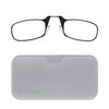 ThinOptics unisex-adult Reading Glasses + White Universal Pod Case | Black Frames, 1.50 Strength Readers Black Frames / White Case, 44 mm