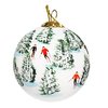 Blown Glass Christmas Ornament | Skiing Breckenridge | Hand Painted Inside | Original Art | Includes Gift Box
