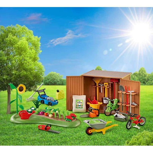 Playmobil Add On #6558 Tool Shed with Garden - New Factory Sealed