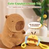 Ditucu Cute Capybara Plush with Bee Backpack Soft Capibara Stuffed Animals Plushies Toys Gifts for Kids Brown 9 inch