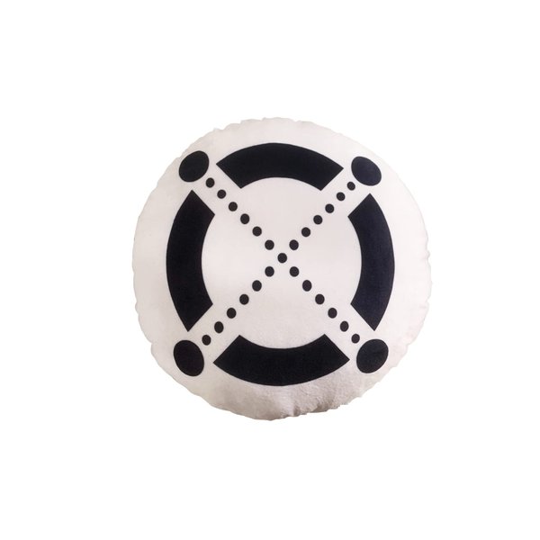 Elrond Pillow - Round Stuffed Plush Crypto Pillow by BlockCraft.shop EGLD Plush Pillow