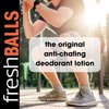 Fresh BALLS Deodorant Cream to Powder (6 Pack) | Men's Anti-Chafing Lotion and Balls Deodorant, Hygiene for Groin Area, 3.4 fl oz