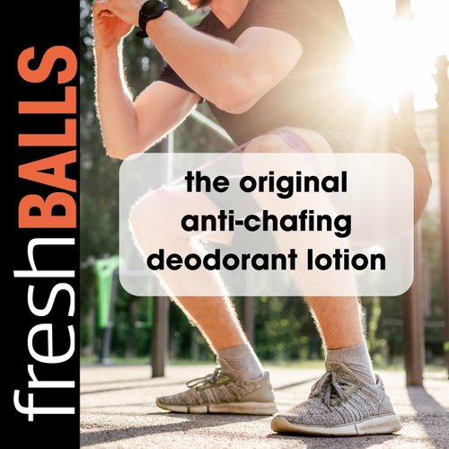 Fresh BALLS Deodorant Cream to Powder (6 Pack) | Men's Anti-Chafing Lotion and Balls Deodorant, Hygiene for Groin Area, 3.4 fl oz