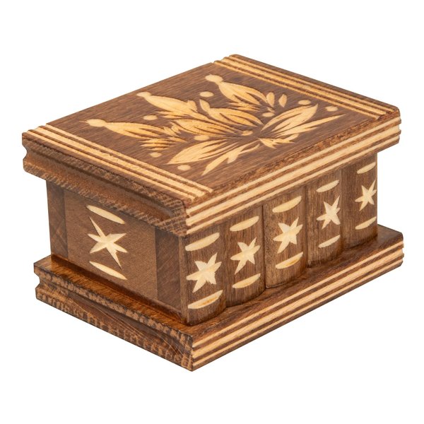 Puzzle Box, Small Wooden Box, Ring Box, Puzzle Box for Adults, Secret Box, Treasure Chest, Decorative Box, Brain Teaser Puzzles, Hidden Compartment