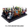 Display Case for Minifigure Action Figures Blocks, Display Box Storage for Lego Minifigures, Fit for Lego Lovers,Black