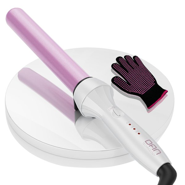 DAN Technology Curling Wand, 1 inch, Temperature Adjustable, Tourmaline Impregnated Ceramic Barrel, Dual Voltage, 60 min Shut Off, Curling Iron for Natural Curls and Long-lasting Hairstyles