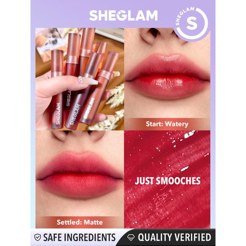 SHEGLAM Soft Haze Lip Blur Waterproof Liquid Lipstick Matte Transfer-Proof Lip Tint Lasting Super Stay Lip Stain-Just Smooches