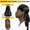 Natural Wave Pomade for Men Strong Hold, Easy Wash (Wave Pomade, 2 Wave Brushes, Silky Durag) Promotes Moisture, Control & Shine