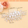 Oriamour Handmade Wedding Hair Comb Clip Rhinestone Bridal Hair Comb Piece, Hair Accessories for Brides Women (Silver)