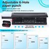 WORKLION Adjustable 6-Hole Punch with Positioning Mark, Daily Paper Puncher for A5 Size Six Ring Binder Planners - Refill Pages