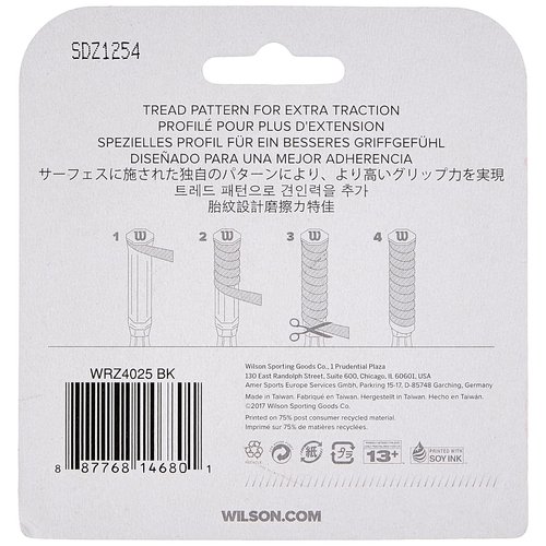 WILSON Sporting Goods Profile Tennis Racquet Over Grip, Black (WRZ4025BK)