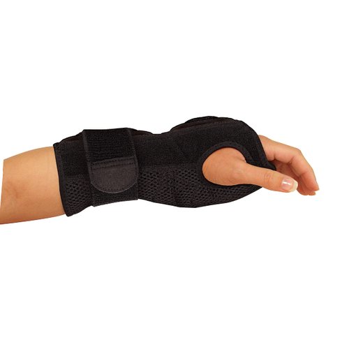 MUELLER Sports Medicine Adjustable Night Support Wrist Brace, For Sleeping, Arm Compression worn Left or Right For Men and Women, Black, One Size Fits Most