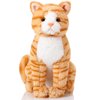 Libima 13 Inch Orange Cat Stuffed Animal Plush Toy Realistic Cat Plush Toy Soft Cute Stuffed Kitten for Valentine's Day Birthday Party Favors Bedroom Sofa Car Home Decor