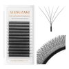 XIUSUZAKI W Lash Extensions 6D Eyelash Extensions W Shape 0.07mm Thickness D Curl Mix 8-15mm Premade Fans Individual Lashes W Lashes Matte Black 12 Rows Crisscross False Eyelashes(W-6D-0.07-D,8-15mm)
