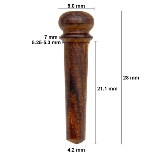 Blisstime 6 String Acoustic Guitar Bone Bridge Saddle and Nut and 6pcs Rosewood Guitar Bridge Pins