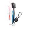 Xintan Tiger Pack of 2 Golf Club Brush Groove Cleaner with Retractable Zip-line and Aluminum Carabiner Cleaning Tools