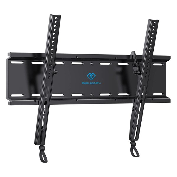 PERLESMITH Tilting TV Wall Mount Bracket Low Profile for Most 23-60 inch LED LCD OLED, Plasma Flat Screen TVs with VESA 400x400mm Weight up to 115lbs, Fits 16" Wood Stud