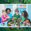 Sratte 26 Pcs Rainforest Animals Figures Playset Include Jungle Animals Figures Model Trees Rain Forest Diorama Project Supplies for Cake Topper Toddlers Gift Birthday Party Decor(Tray Not Included)