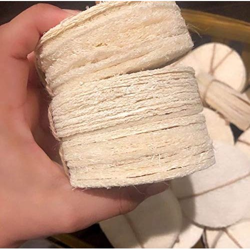 BeNat. Natural Loofah Sponge -5 Pads- Zero-Waste. Biodegradable. Eco-Friendly (Diameter 3")