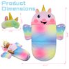 Baby Doll Sleeping Bag Toy Playset Rainbow Unicorn Doll Bedding Slumber Bed Accessories with Eye Mask Doll Unicorn Style Sleeping Bag (for 18 inch Doll)