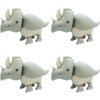 4D Wildlife Jungle Triceratops Dinosaur Balloon Wild One Safari Forest Woodland Animal Dino Party Supplies, 4 Pack Self-Standing Dinosaur Foil Balloons Cute Matte Dinosaur Balloons Dino Birthday Decor