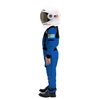 Spooktacular Creations Astronaut Costume with Helmet, Space Suit for Kids and Toddler with Movable Visor Helmet, Kids Astronaut Costume for Halloween Costumes Party Favor Supplies Blue L