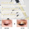 ONarisae Liquid Glitter Eyeshadow Shining Eye Shadow Makeup Shimmer Long Lasting Quick-Drying (Gold)