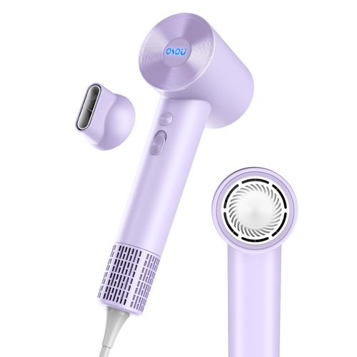 OSOU Negative Ionic Hair Dryer, High-Speed Blow Dryer with 110, 000 RPM Brushless Motor, Fast Drying Lightweight Travel Hairdryer, Low Noise Home Hair Dryer with Smooth Nozzle