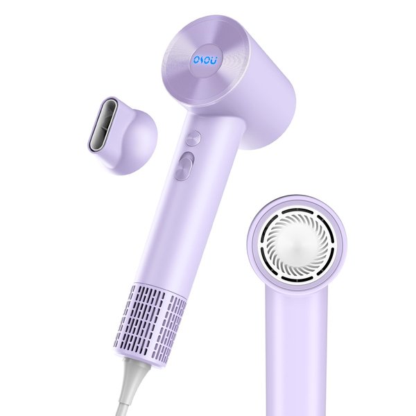 OSOU Negative Ionic Hair Dryer, High-Speed Blow Dryer with 110, 000 RPM Brushless Motor, Fast Drying Lightweight Travel Hairdryer, Low Noise Home Hair Dryer with Smooth Nozzle