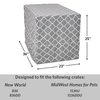 New World Pet Products Dog Crate Cover Featuring Teflon Fabric Protector, Dog Crate Cover Fits New World & Midwest 36-Inch Dog Crates, Light Gray Designer Pattern