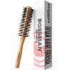 Bossman Boar & Nylon Bristle Hair Brush - Hair Styling Christmas Gifts for Dad, Husband, and Brother - 2 inch Round Brush - Blow Dryer Brush for Styling, Curling - Detangling Hair Dryer Brush