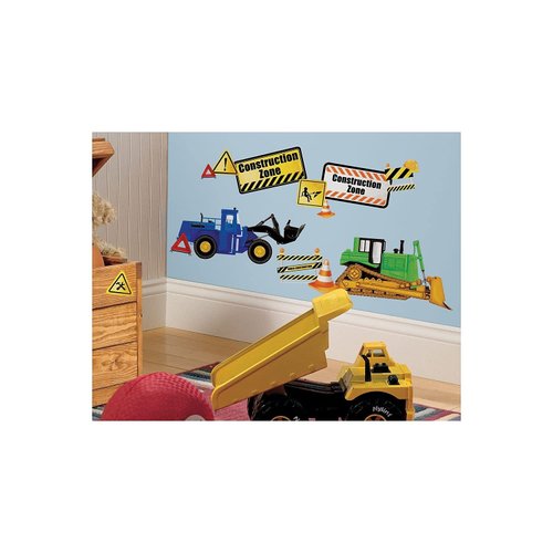 RoomMates RMK2330SCS Construction Trucks Peel and Stick Wall Decals