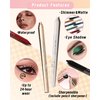 Black Brown Gel Eyeliner Pencil-2Pcs Multi-Use Gel Eye Liner Eyeshadow Pen,Long Lasting Waterproof Smudge-proof Water Line Pencil,Professional Eye Makeup Set for Women with Pencil Sharpener-01+06