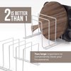 Stock Your Home White (2 Pack) Steel Baking Pan Organizer Rack for Cabinet or Counter, Holder for Kitchen Cutting Boards, Pot Lids, or Cookie Sheets - Rust Proof Wire, Drying Storage