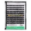 Bodermincer 120 Clusters 8-10-12-14mm Mixed/10-12-14-16mm Mixed Wide Cluster False Eyelash Individual Cluster EyeLashes Grafting Fake False Eyelashes Eyelash Extension (Black 8-10-12-14mm Mixed)