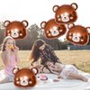5pcs Bear Balloons，Teddy Bear Baby Shower Decorations for Jungle Safari Woodland Animal Farm Zoo Theme Birthday Party Supplies